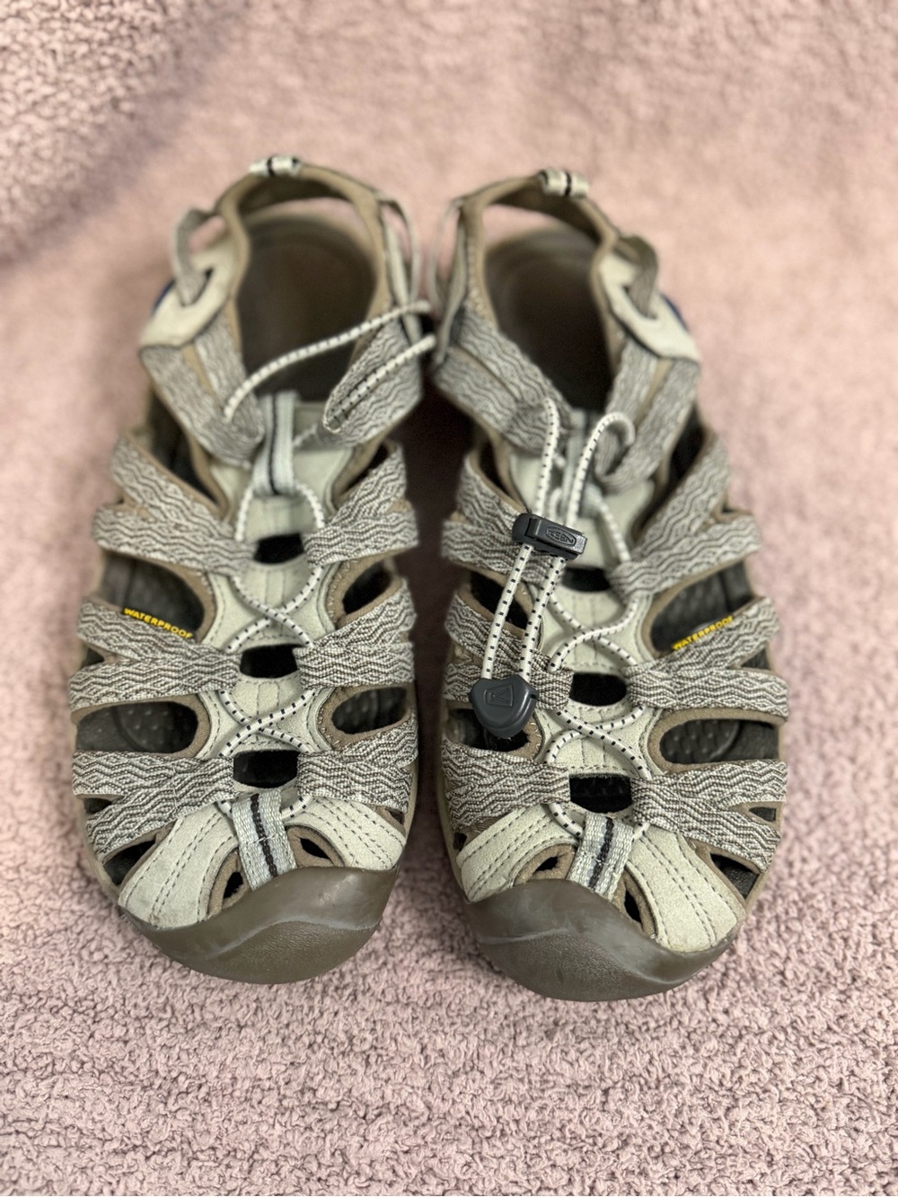 KEEN Waterproof Closed Toe Hiking Water Sport Sandals Gray